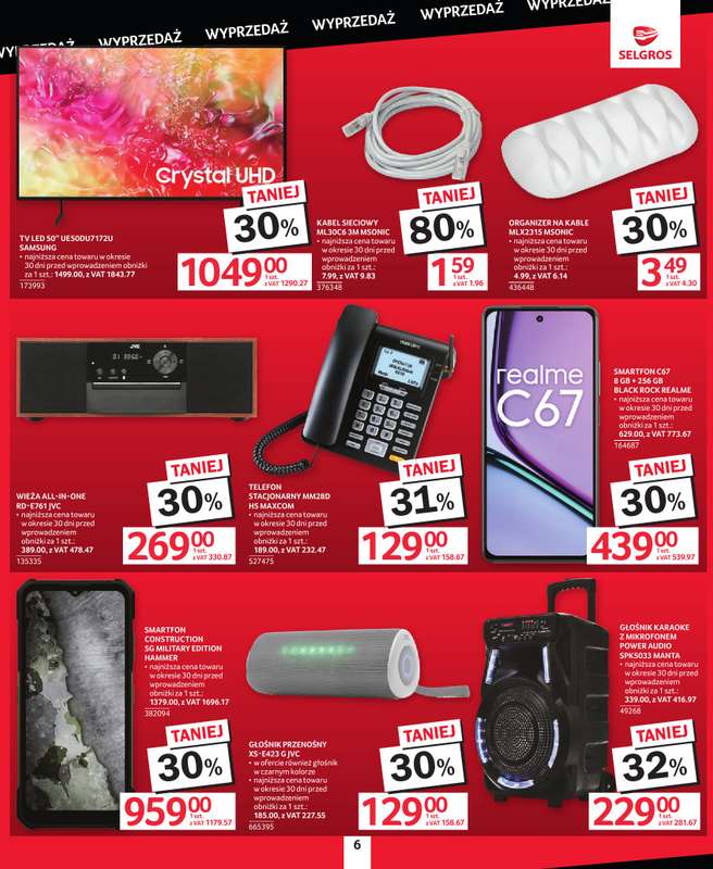 Selgros - gazetka promocyjna Totalna wyprzedaż od czwartku 08.10 do środy 21.10 - strona 6