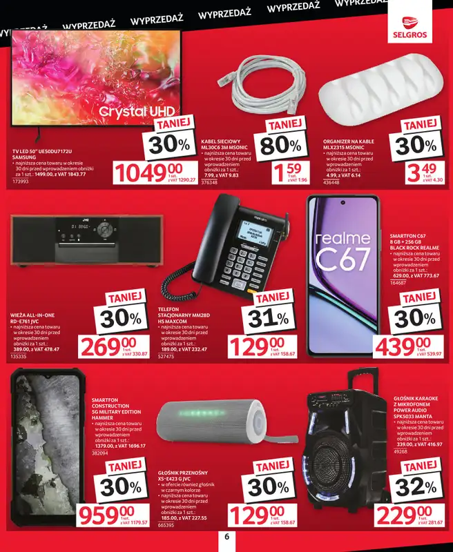 Selgros - gazetka promocyjna Totalna wyprzedaż od czwartku 08.10 do środy 21.10 - strona 6