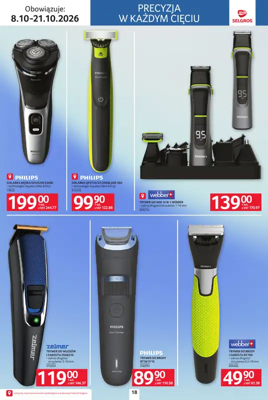 Selgros - gazetka promocyjna Katalog Elektro od czwartku 08.10 do środy 21.10 - strona 18