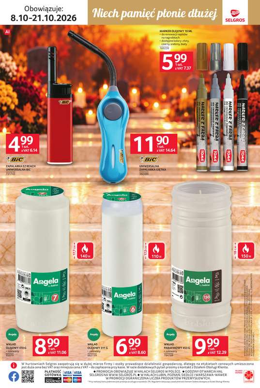 Selgros - gazetka promocyjna Katalog Wszystkich świętych od czwartku 08.10 do środy 21.10 - strona 9