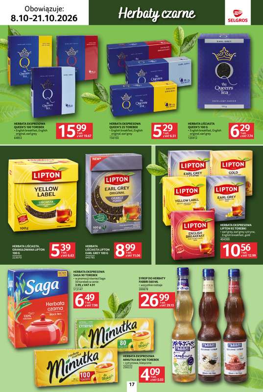 Selgros - gazetka promocyjna Katalog kawa herbata od czwartku 08.10 do środy 21.10 - strona 17
