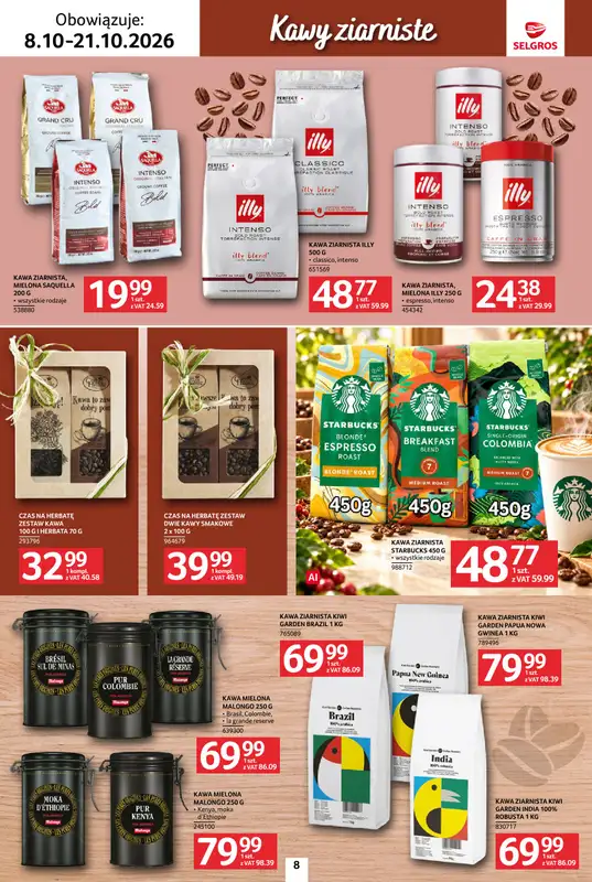 Selgros - gazetka promocyjna Katalog kawa herbata od czwartku 08.10 do środy 21.10 - strona 8