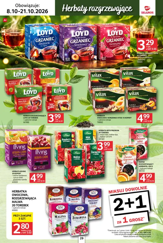 Selgros - gazetka promocyjna Katalog kawa herbata od czwartku 08.10 do środy 21.10 - strona 29