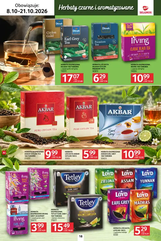 Selgros - gazetka promocyjna Katalog kawa herbata od czwartku 08.10 do środy 21.10 - strona 18