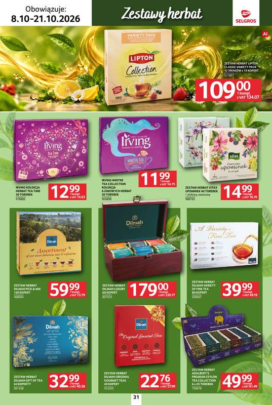 Selgros - gazetka promocyjna Katalog kawa herbata od czwartku 08.10 do środy 21.10 - strona 31