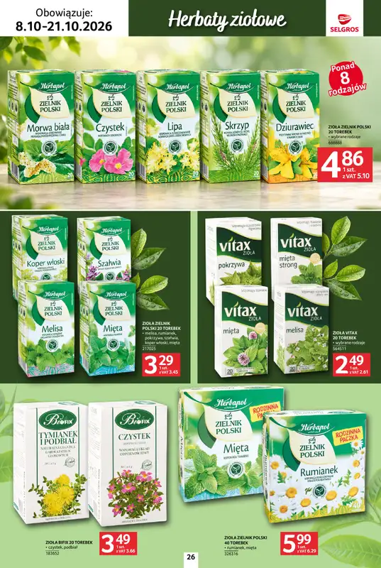 Selgros - gazetka promocyjna Katalog kawa herbata od czwartku 08.10 do środy 21.10 - strona 26
