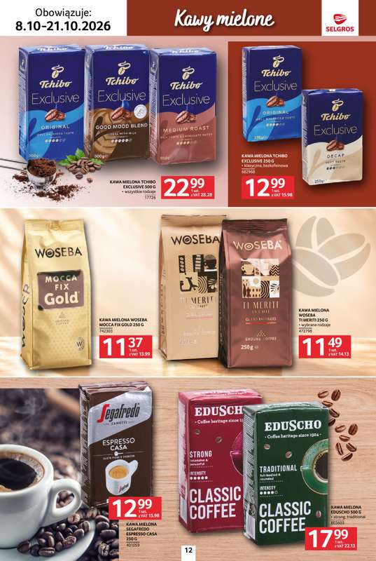 Selgros - gazetka promocyjna Katalog kawa herbata od czwartku 08.10 do środy 21.10 - strona 12