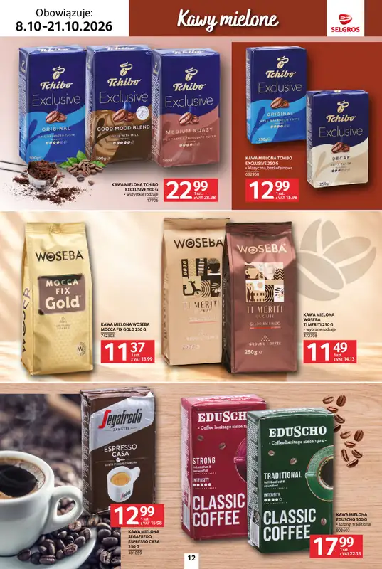 Selgros - gazetka promocyjna Katalog kawa herbata od czwartku 08.10 do środy 21.10 - strona 12