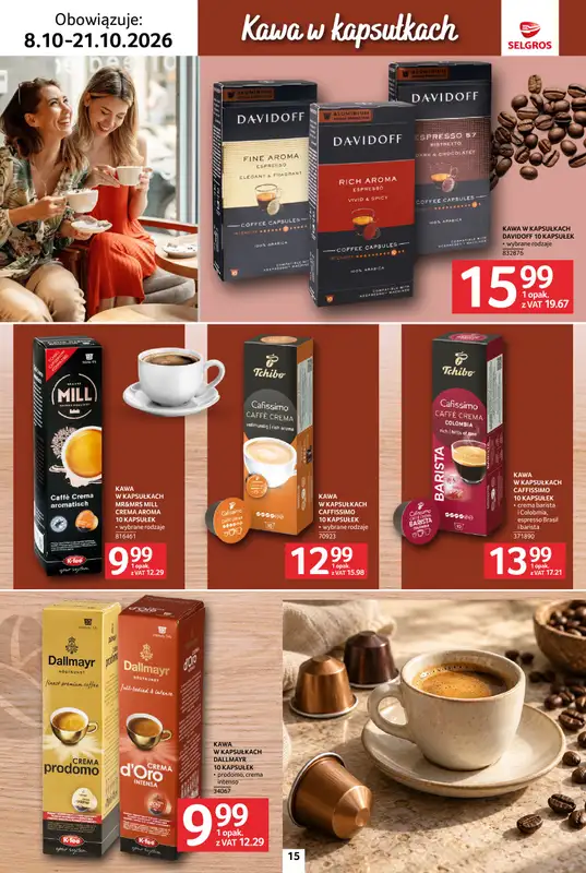 Selgros - gazetka promocyjna Katalog kawa herbata od czwartku 08.10 do środy 21.10 - strona 15