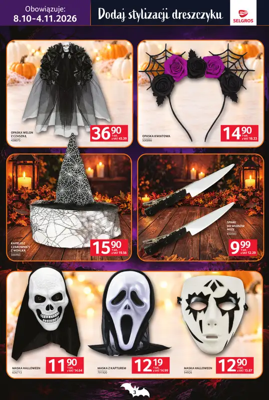 Selgros - gazetka promocyjna Katalog Halloween od czwartku 08.10 do środy 04.11 - strona 3