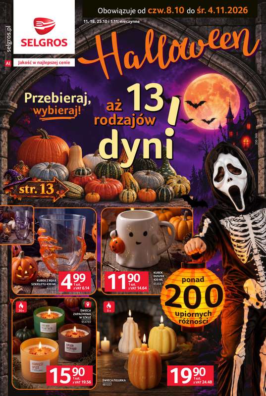 Selgros - gazetka promocyjna Katalog Halloween od czwartku 08.10 do środy 04.11