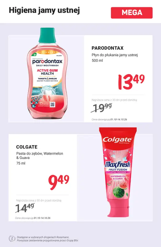 Rossmann - gazetka promocyjna MEGA promocje na higienę! od poniedziałku 05.10 do środy 14.10 - strona 6