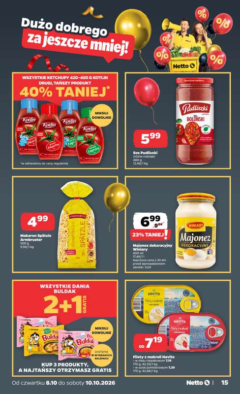 Netto - gazetka promocyjna Gazetka Spożywcza od czwartku 08.10 do soboty 10.10 - strona 15