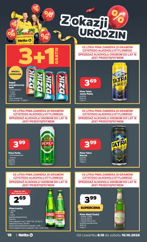 Netto - gazetka promocyjna Gazetka Spożywcza od czwartku 08.10 do soboty 10.10 - strona 18