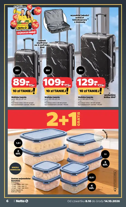 Netto - gazetka promocyjna Urodzinowe inspiracje tygodnia od czwartku 08.10 do środy 14.10 - strona 6