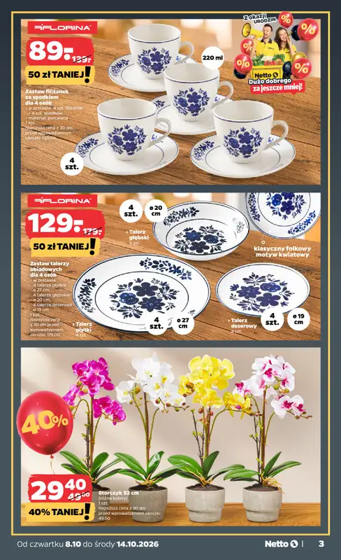 Netto - gazetka promocyjna Urodzinowe inspiracje tygodnia od czwartku 08.10 do środy 14.10 - strona 3