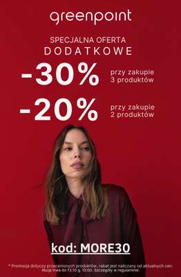 Greenpoint - gazetka promocyjna Dodatkowe -30% na przecenę przy zakupie 3 produktów od wtorku 06.10 do wtorku 13.10