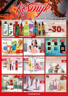 Drogeria Kosmyk - gazetka promocyjna Gazetka od czwartku 08.10 do soboty 31.10
