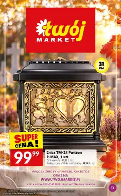 Twój Market - gazetka promocyjna Katalog znicze od środy 07.10 do wtorku 13.10 - strona 11