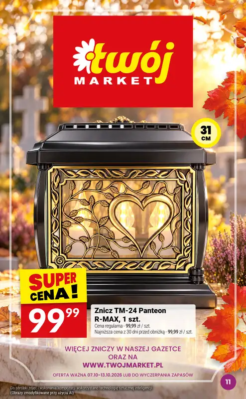 Twój Market - gazetka promocyjna Katalog znicze od środy 07.10 do wtorku 13.10 - strona 11