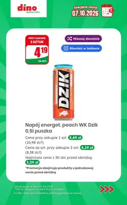Dino - gazetka promocyjna Specjalna oferta na 07.10.2026 - promocje spoza gazetki od środy 07.10 do środy 07.10 - strona 7