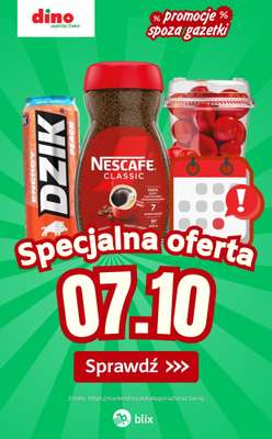 Dino - gazetka promocyjna Specjalna oferta na 07.10.2026 - promocje spoza gazetki od środy 07.10 do środy 07.10