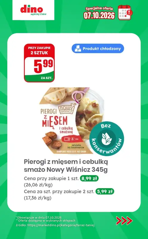 Dino - gazetka promocyjna Specjalna oferta na 07.10.2026 - promocje spoza gazetki od środy 07.10 do środy 07.10 - strona 6