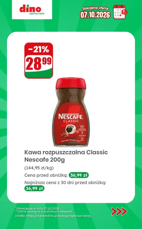 Dino - gazetka promocyjna Specjalna oferta na 07.10.2026 - promocje spoza gazetki od środy 07.10 do środy 07.10 - strona 4