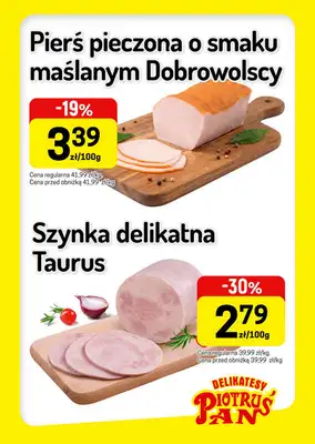 Delikatesy Piotruś Pan - gazetka promocyjna Plakaty promocyjne od środy 07.10 do środy 14.10