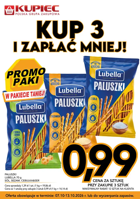 Kupiec - gazetka promocyjna Promopaki od środy 07.10 do wtorku 13.10 - strona 5