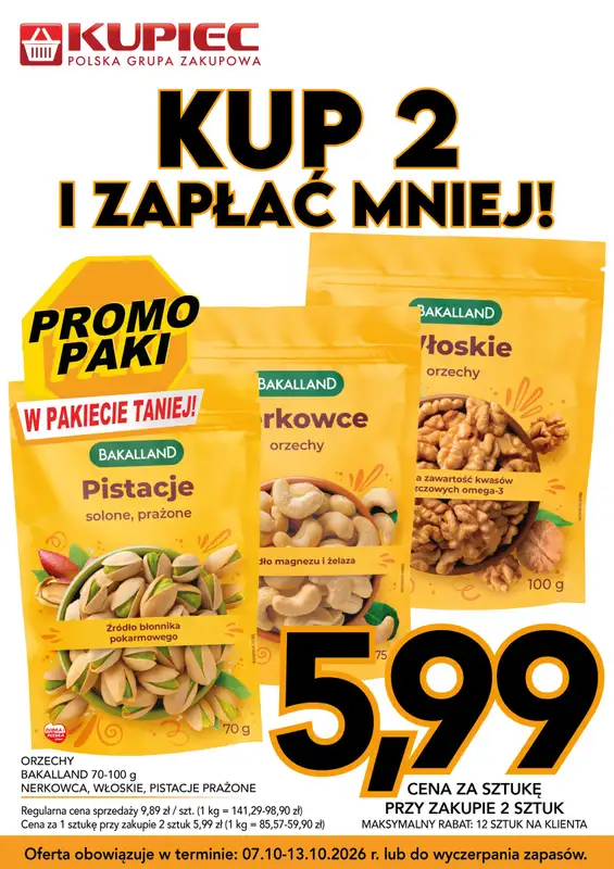 Kupiec - gazetka promocyjna Promopaki od środy 07.10 do wtorku 13.10 - strona 2
