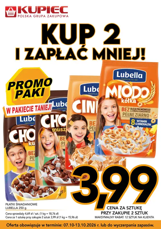 Kupiec - gazetka promocyjna Promopaki od środy 07.10 do wtorku 13.10 - strona 6