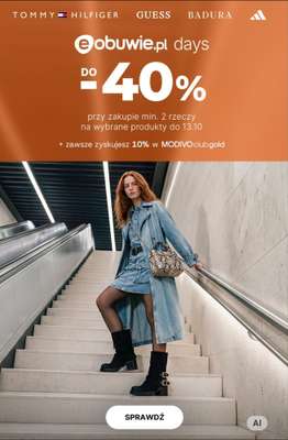 eobuwie.pl - gazetka promocyjna Do -40% na wybrane produkty przy zakupie 2 szt. od środy 07.10 do wtorku 13.10