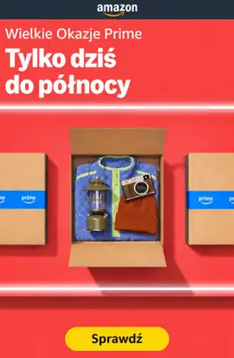Amazon - gazetka promocyjna Wielkie Okazje Prime - tylko do północy! od środy 07.10 do środy 07.10