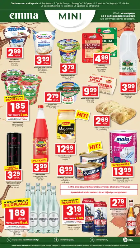 emma MARKET - gazetka promocyjna Oferta spożywcza Emma Mini  