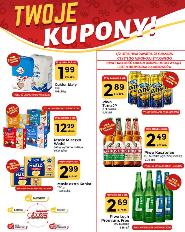 Społem Częstochowa - gazetka promocyjna Plakaty promocyjne od czwartku 08.10 do środy 14.10 - strona 2