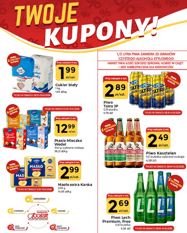 Społem Częstochowa - gazetka promocyjna Plakaty promocyjne od czwartku 08.10 do środy 14.10 - strona 2