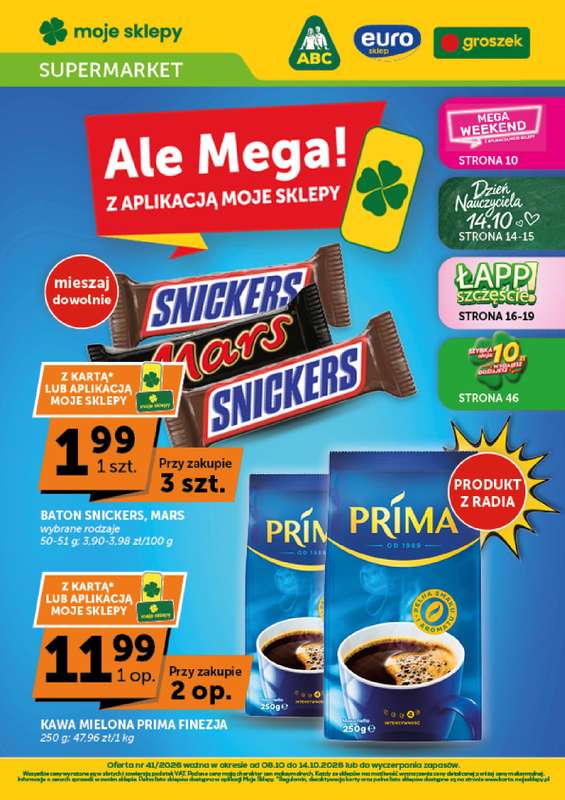 Groszek - gazetka promocyjna Gazetka Supermarket od czwartku 08.10 do środy 14.10