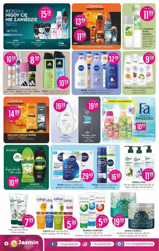 Drogerie Jasmin - gazetka promocyjna Gazetka od poniedziałku 12.10 do soboty 31.10 - strona 4