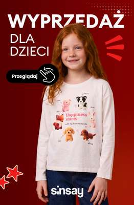 Sinsay - gazetka promocyjna Wyprzedaż dla dzieci! od środy 07.10 do wtorku 13.10