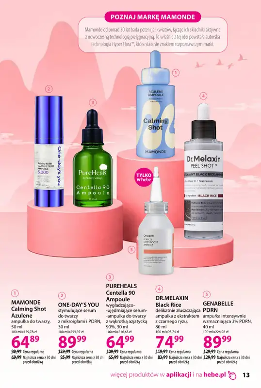 Hebe - gazetka promocyjna Katalog Koreańskie Rytuały Piękna od czwartku 08.10 do środy 11.11 - strona 13