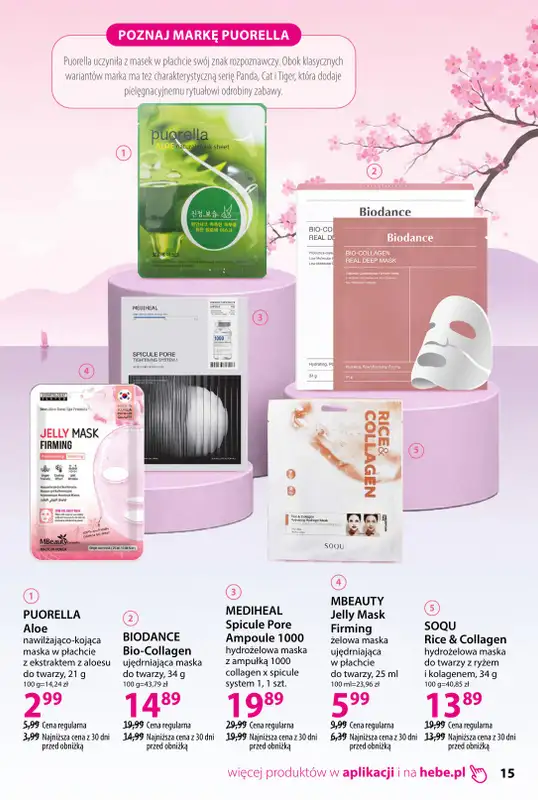 Hebe - gazetka promocyjna Katalog Koreańskie Rytuały Piękna od czwartku 08.10 do środy 11.11 - strona 15