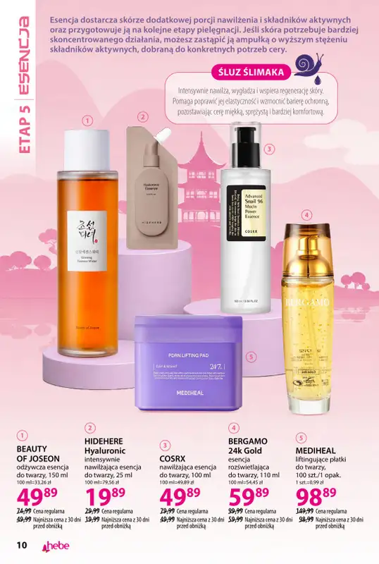 Hebe - gazetka promocyjna Katalog Koreańskie Rytuały Piękna od czwartku 08.10 do środy 11.11 - strona 10