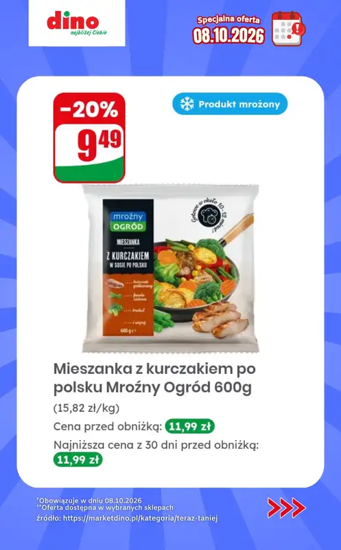 Dino - gazetka promocyjna Specjalna oferta na 08.10.2026 - promocje spoza gazetki od czwartku 08.10 do czwartku 08.10 - strona 9