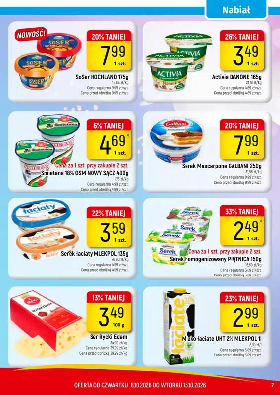 Delikatesy Piotruś Pan - gazetka promocyjna Gazetka od czwartku 08.10 do wtorku 13.10 - strona 7