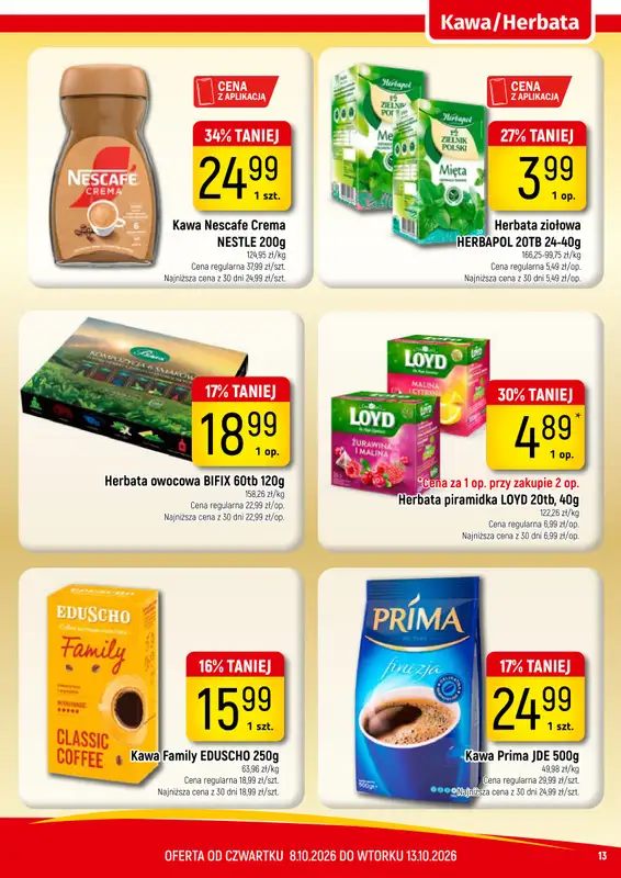 Delikatesy Piotruś Pan - gazetka promocyjna Gazetka od czwartku 08.10 do wtorku 13.10 - strona 13