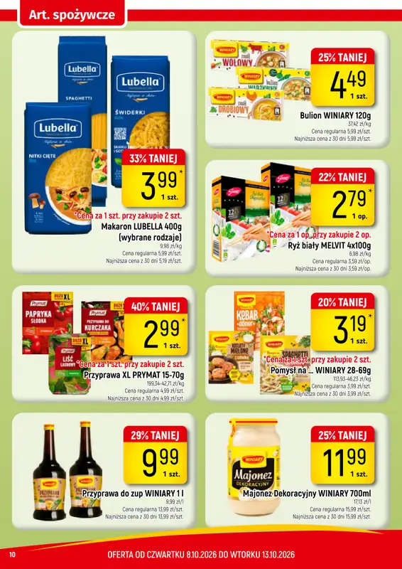 Delikatesy Piotruś Pan - gazetka promocyjna Gazetka od czwartku 08.10 do wtorku 13.10 - strona 10