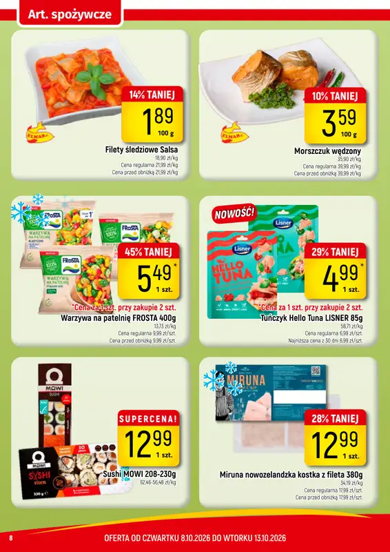 Delikatesy Piotruś Pan - gazetka promocyjna Gazetka od czwartku 08.10 do wtorku 13.10 - strona 8