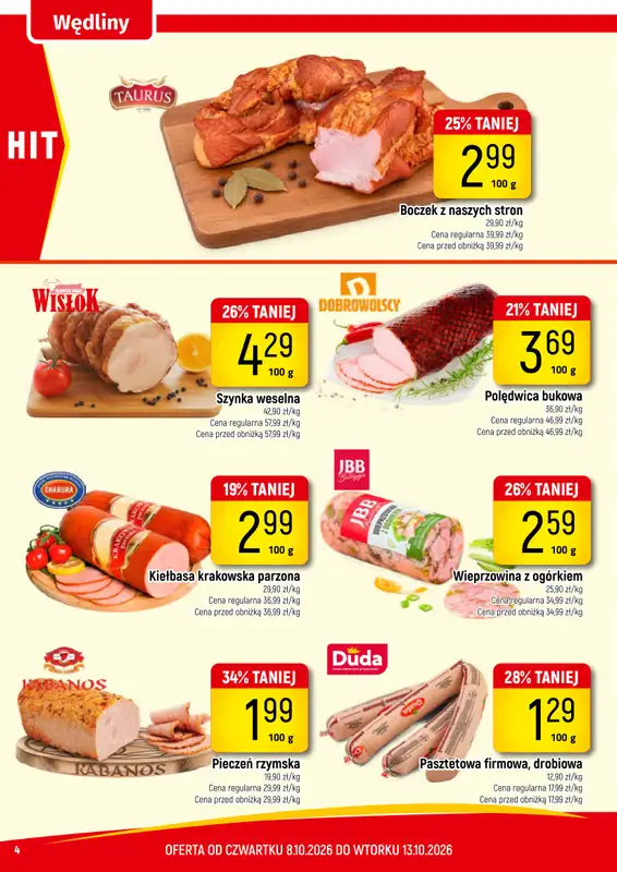 Delikatesy Piotruś Pan - gazetka promocyjna Gazetka od czwartku 08.10 do wtorku 13.10 - strona 4