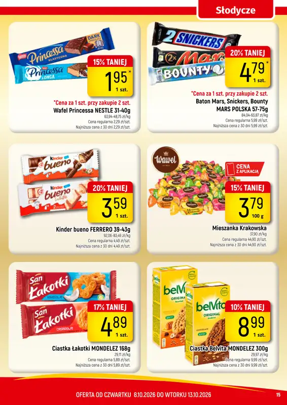 Delikatesy Piotruś Pan - gazetka promocyjna Gazetka od czwartku 08.10 do wtorku 13.10 - strona 15